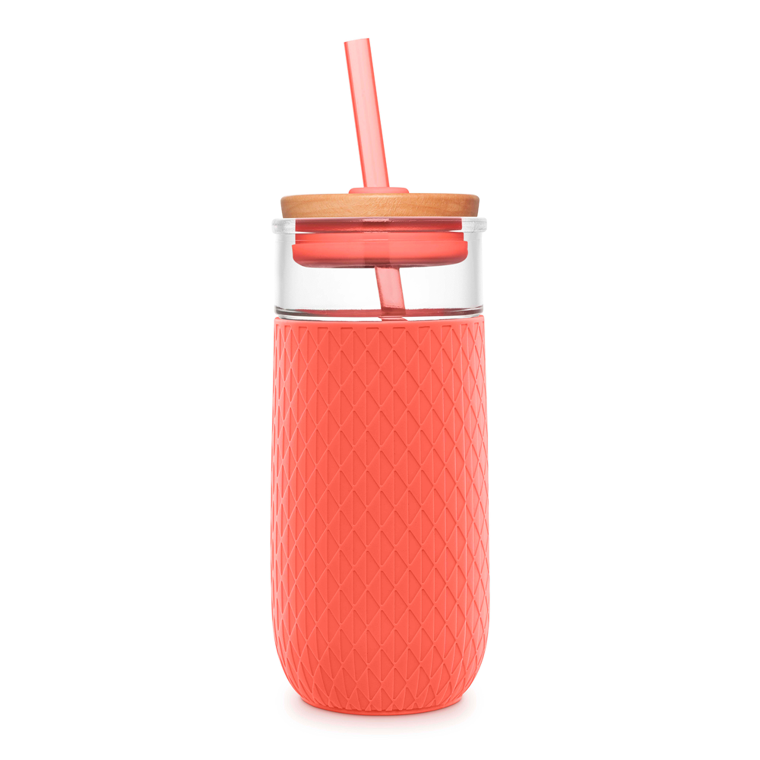 Devon 18oz Glass Tumbler with Straw