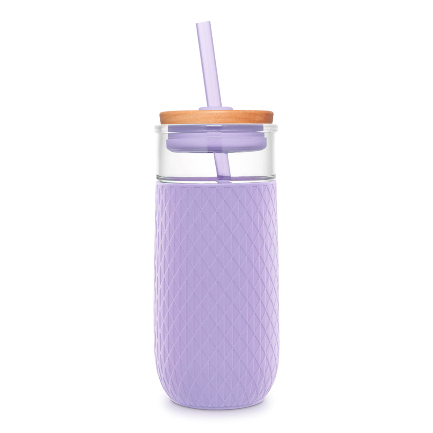 Devon 18oz Glass Tumbler with Straw